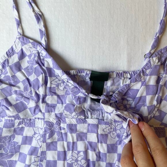 Wild Fable Women’s Sleeveless Slit Front Sexy Mini Dress size XS, Purple & White - Picture 6 of 10